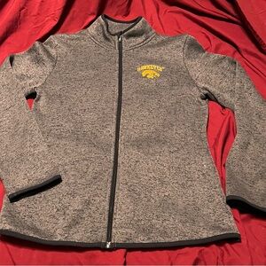 Knights Apparel Gray Jacket with Yellow Hawkeye Logo
